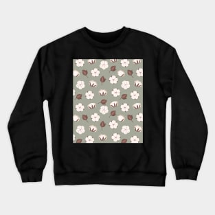 Blooming cotton flower 1 Crewneck Sweatshirt